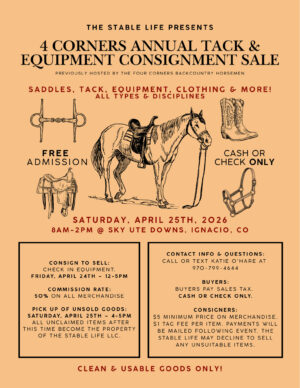 April 25th Obstapalooza Tack Sale